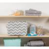 imageDII Polyester Container with Handles Chevron Storage Bin Large Round AquaGray