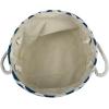 imageDII Polyester Container with Handles Chevron Storage Bin Large Round AquaNavy