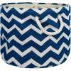 imageDII Polyester Container with Handles Chevron Storage Bin Large Round AquaNavy