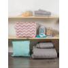 imageDII Polyester Container with Handles Chevron Storage Bin Large Round AquaRose