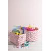 imageDII Polyester Container with Handles Chevron Storage Bin Large Round AquaRose
