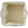 imageDII Polyester Container with Handles Herringbone Storage Bin Small Off WhiteGray