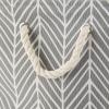 imageDII Polyester Container with Handles Herringbone Storage Bin Small Off WhiteGray