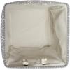 imageDII Polyester Container with Handles Herringbone Storage Bin Small Off WhiteNautical Blue