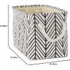 imageDII Polyester Container with Handles Herringbone Storage Bin Small Off WhiteOff White