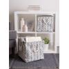 imageDII Polyester Container with Handles Herringbone Storage Bin Small Off WhiteOff White