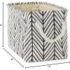 imageDII Polyester Container with Handles Herringbone Storage Bin Small Off WhiteOff White