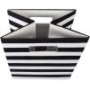imageDII Polyester Cube Storage Collection Collapsible Hard Sided Bin 13x13x13quot Nautical BlueBlack