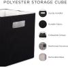 imageDII Polyester Cube Storage Collection Collapsible Hard Sided Bin 13x13x13quot Nautical BlueBrown