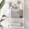 imageDII Polyester Cube Storage Collection Collapsible Hard Sided Bin 13x13x13quot Nautical BlueBrown