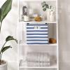 imageDII Polyester Cube Storage Collection Collapsible Hard Sided Bin 13x13x13quot Nautical BlueFrench Blue