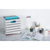 imageDII Polyester Cube Storage Collection Collapsible Hard Sided Bin 13x13x13quot Nautical BlueGray