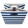 imageDII Polyester Cube Storage Collection Collapsible Hard Sided Bin 13x13x13quot Nautical BlueNautical Blue