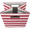 imageDII Polyester Cube Storage Collection Collapsible Hard Sided Bin 13x13x13quot Nautical BlueRust