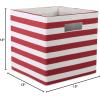 imageDII Polyester Cube Storage Collection Collapsible Hard Sided Bin 13x13x13quot Nautical BlueRust