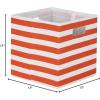 imageDII Polyester Cube Storage Collection Collapsible Hard Sided Bin 13x13x13quot Nautical BlueSpice