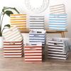 imageDII Polyester Cube Storage Collection Collapsible Hard Sided Bin 13x13x13quot Nautical BlueSpice