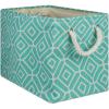 imageDII Collapsible Polyester Storage Bin Stained Glass Stone Medium RectangleAqua