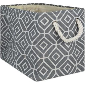imageDII Collapsible Polyester Storage Bin Stained Glass Stone Medium RectangleGray