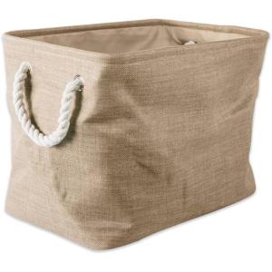 imageDII Collapsible Variegated Polyester Storage Bin Large GrayTaupe
