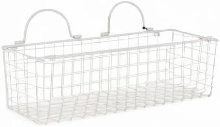 imageDII Farmhouse Vintage Dcor Wire Wall Basket Medium Bronze 2 PieceAntique White