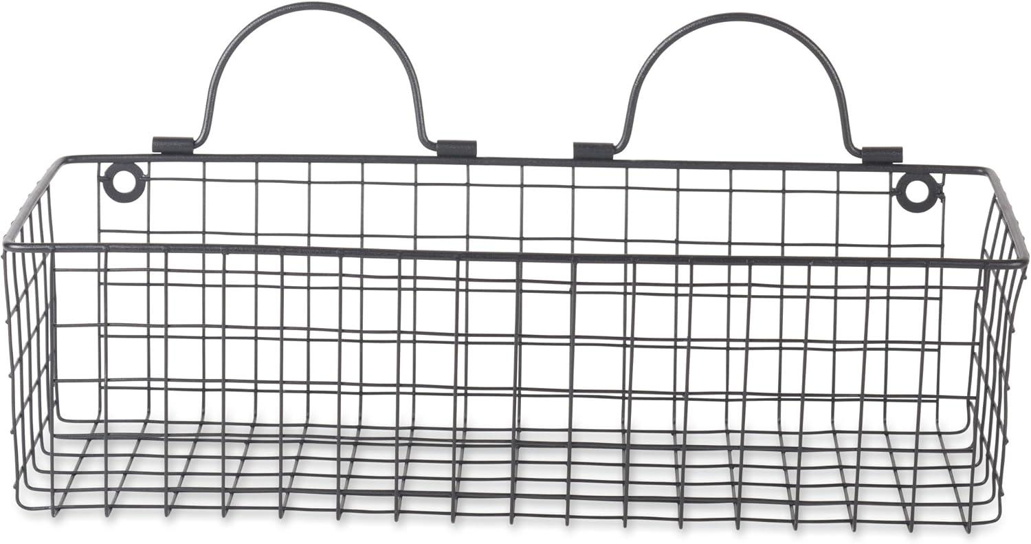 imageDII Farmhouse Vintage Dcor Wire Wall Basket Medium Bronze 2 PieceBlack
