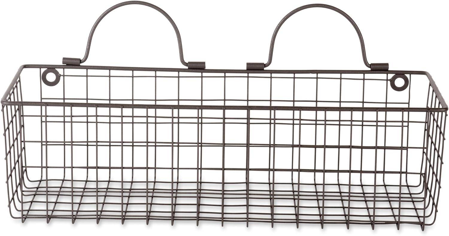 imageDII Farmhouse Vintage Dcor Wire Wall Basket Medium Bronze 2 PieceBronze