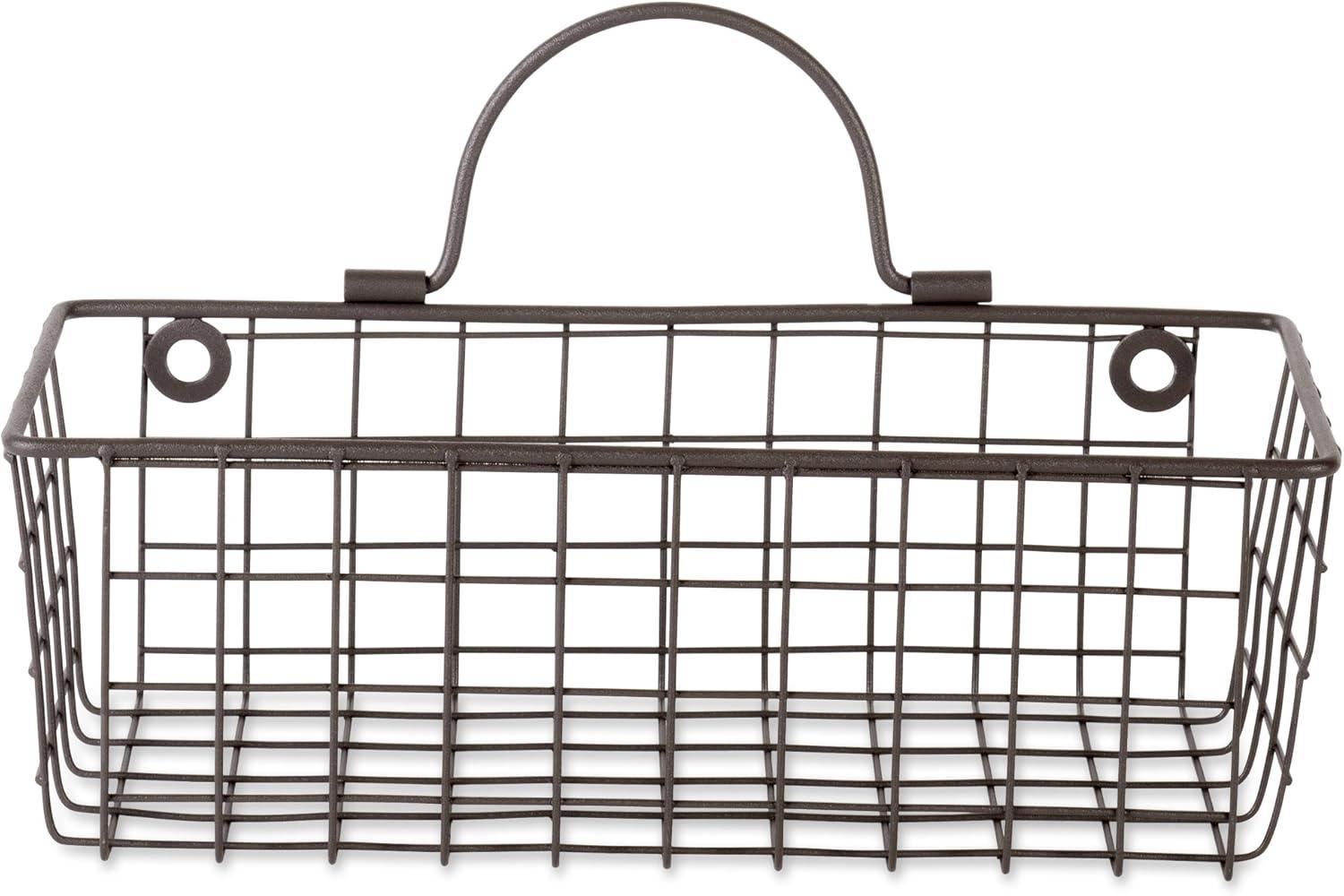imageDII Farmhouse Vintage Dcor Wire Wall Basket Medium Bronze 2 PieceBronze