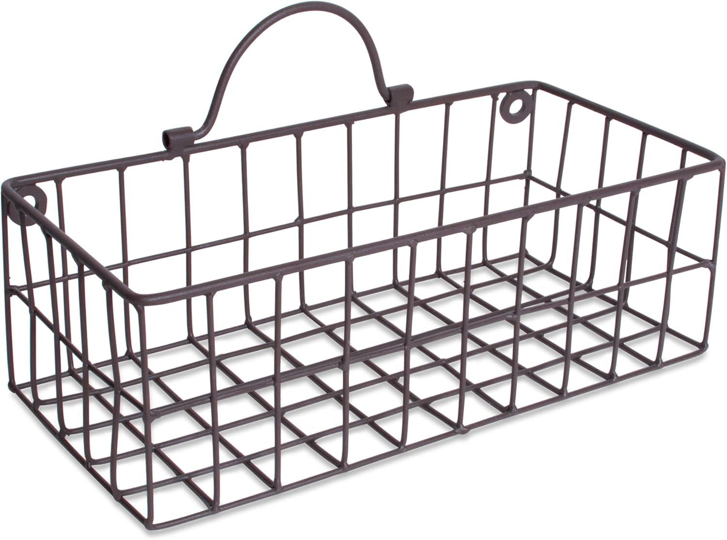 imageDII Farmhouse Vintage Dcor Wire Wall Basket Medium Bronze 2 PieceBronze