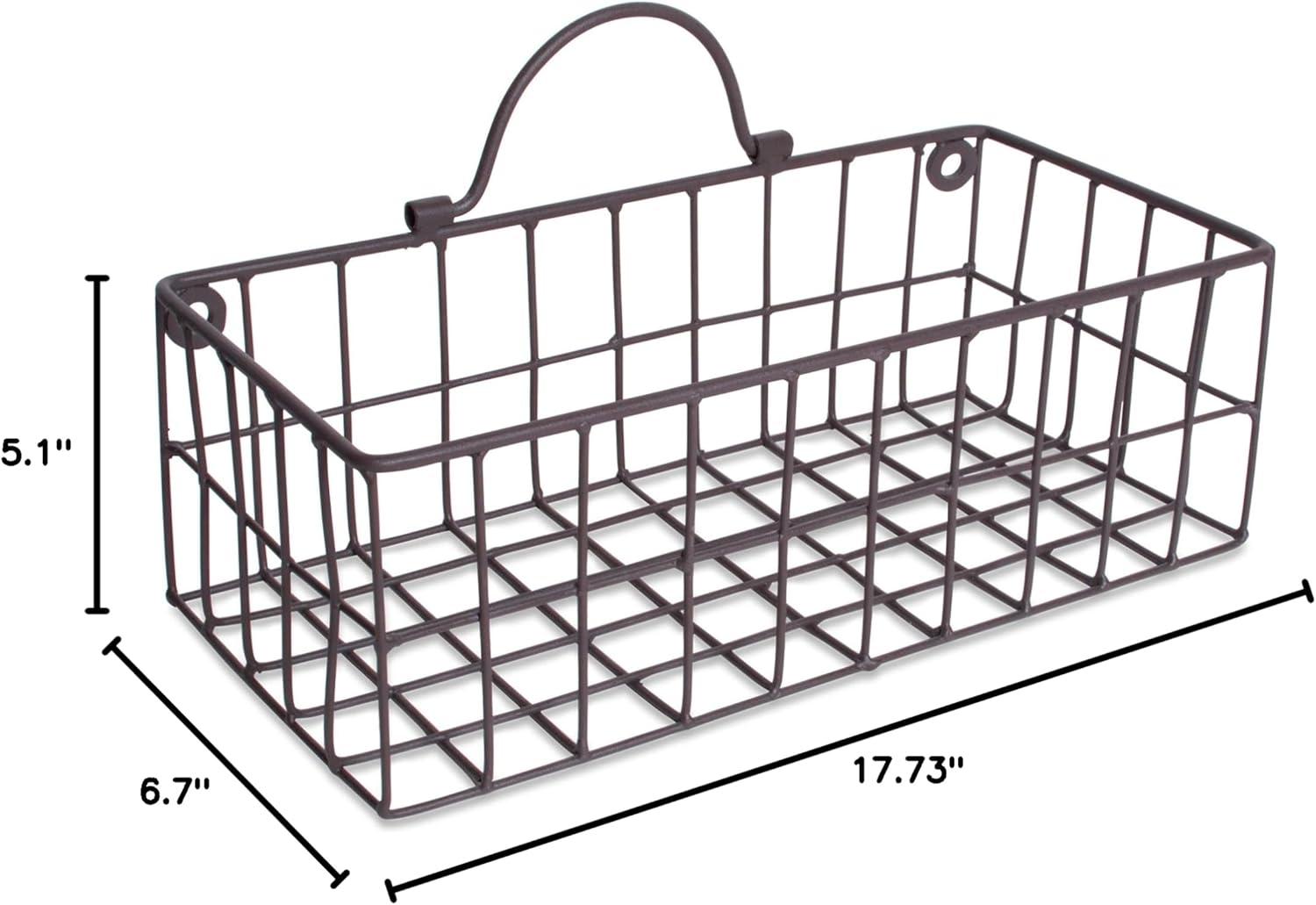 imageDII Farmhouse Vintage Dcor Wire Wall Basket Medium Bronze 2 PieceBronze