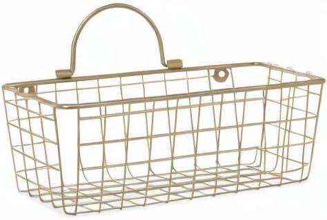 imageDII Farmhouse Vintage Dcor Wire Wall Basket Medium Bronze 2 PieceGold