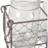 imageDII Chicken Wire Collection Farmhouse Vintage Caddy with Vases Rustic BronzeRustic Bronze