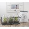 imageDII Chicken Wire Collection Farmhouse Vintage Caddy with Vases Rustic BronzeVintage Gray