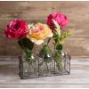 imageDII Chicken Wire Collection Farmhouse Vintage Caddy with Vases Rustic BronzeVintage Gray