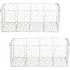 imageDII Chicken Wire Collection Farmhouse Vintage Wall Baskets Small Basket Vintage GreyAntique White