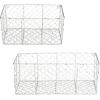 imageDII Chicken Wire Collection Farmhouse Vintage Wall Baskets Small Basket Vintage GreyAntique White
