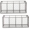 imageDII Chicken Wire Collection Farmhouse Vintage Wall Baskets Small Basket Vintage GreyVintage Grey