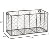 imageDII Chicken Wire Collection Farmhouse Vintage Wall Baskets Small Basket Vintage GreyVintage Grey
