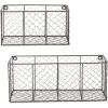 imageDII Chicken Wire Collection Farmhouse Vintage Wall Baskets Small Basket Vintage GreyVintage Grey