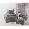 imageDII Farmhouse Chicken Wire Storage Baskets with Liner Medium Vintage Grey 11x788x7quot 2 Piece