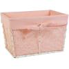 imageDII Farmhouse Chicken Wire Storage Baskets with Liner Small Rustic Black ampamp White Ticking Stripe 9x7x6quot 3 PieceAntique Blush