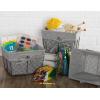 imageDII Farmhouse Chicken Wire Storage Baskets with Liner Small Rustic Black ampamp White Ticking Stripe 9x7x6quot 3 PieceRustic Black  White Ticking Stripe