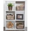 imageDII Farmhouse Chicken Wire Storage Baskets with Liner Small Rustic Black ampamp White Ticking Stripe 9x7x6quot 3 PieceRustic Natural