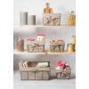 imageDII Farmhouse Chicken Wire Storage Baskets with Liner Small Rustic Black ampamp White Ticking Stripe 9x7x6quot 3 PieceRustic Natural