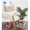 imageDII Farmhouse Chicken Wire Storage Baskets with Liner Small Rustic Black ampamp White Ticking Stripe 9x7x6quot 3 PieceRustic Natural