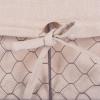 imageDII Farmhouse Chicken Wire Storage Baskets with Liner Small Rustic Black ampamp White Ticking Stripe 9x7x6quot 3 PieceRustic Natural