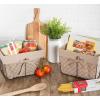 imageDII Farmhouse Chicken Wire Storage Baskets with Liner Small Rustic Black ampamp White Ticking Stripe 9x7x6quot 3 PieceRustic Natural