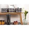 imageDII Farmhouse Chicken Wire Storage Baskets with Liner Small Rustic Black ampamp White Ticking Stripe 9x7x6quot 3 PieceVintage Black  White Check