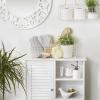imageDII Farmhouse Vintage Dcor Wire Wall Basket Medium Bronze 2 PieceAntique White