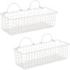 imageDII Farmhouse Vintage Dcor Wire Wall Basket Medium Bronze 2 PieceAntique White